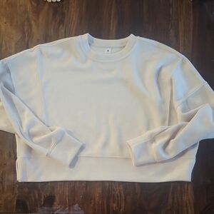 Yogalicious Scuba Zuri Pullover in Light Beige Sz S Like New Cond